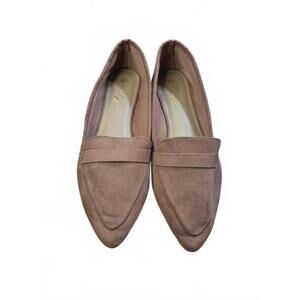 Rouge Women's Brown Suede Loafers Slip-On Flats